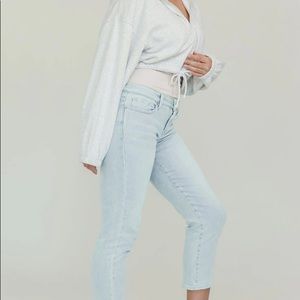 BLANQI Denim Postpartum Support Straight Crop Jeans Size 12